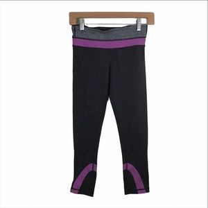 Lululemon Inspire II Cropped Leggings Gray Purple